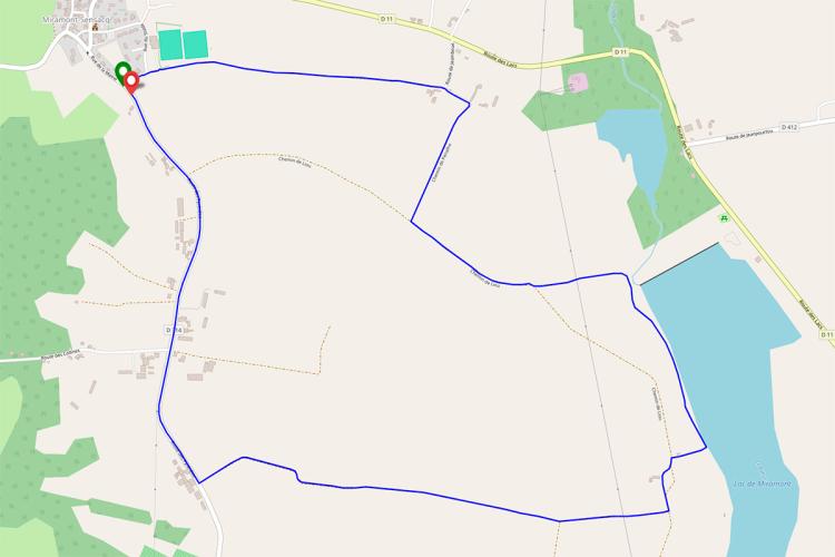 A Miramont-Sensacq, circuit du lac