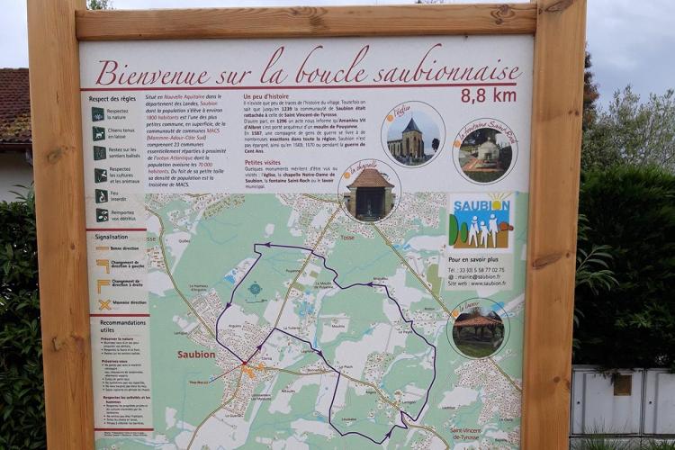 A Saubion, circuit du Tour de Saubion