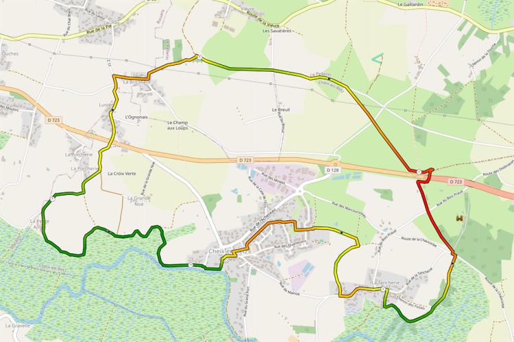Trace gps Circuit de la Pierre tremblante Circuit de la Pierre tremblante