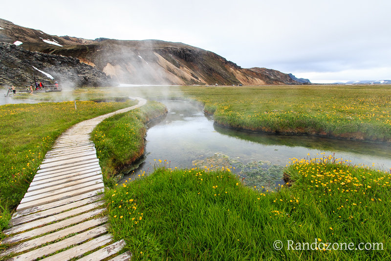 Sources d'eau chaude dans le Landmannalaugar