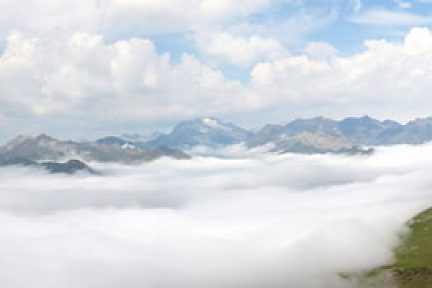 Vue sur le Piméné depuis la Hourquette d'Alans