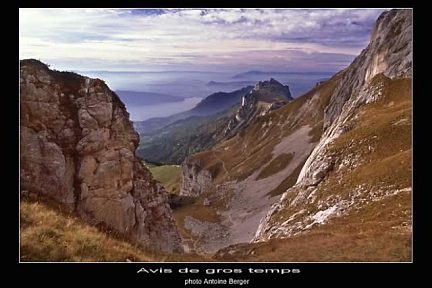 Dent de Landon et Lac d'Annecy vus depuis l'alpage de la Tournette