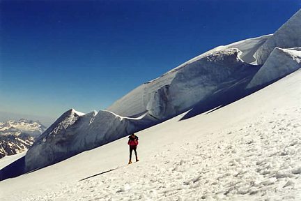 Paysage de neige au Mont Blanc