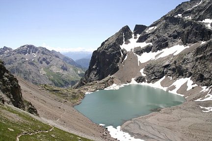 Lac de l'Eychauda vu depuis le Col des Grangettes