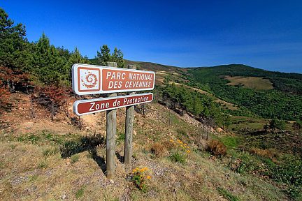 Les panneaux du parc national des Cevennes