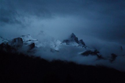 Fin de journée sur le mont Fairview dans les Rocheuses