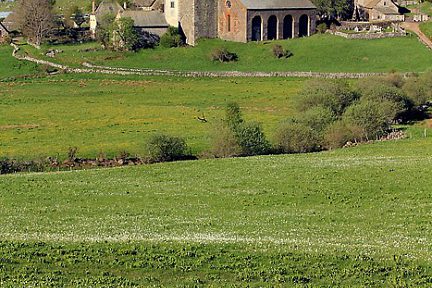 Village d'Aubrac juste avant la transhumance