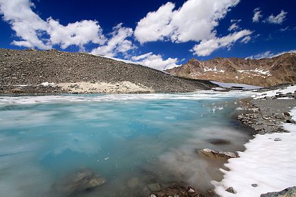 Lac du Glacier d'Arsine, randonnée par le col d'Arsine