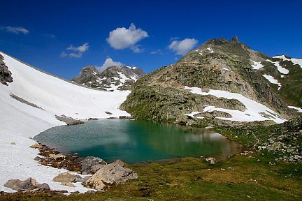 Lac de la Clarée et lac Rond, randonnée près de la neige
