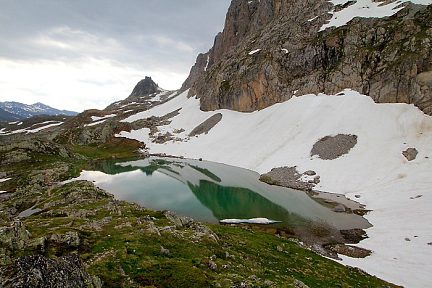 Lac de la Clarée vu depuis le sentier du lac Rond