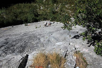Escalade sous le chemin de la Mâture