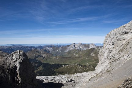 Refuge Gramusset - Col Vert : sommet en arrière plan