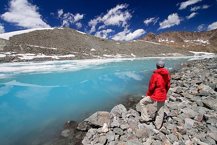 Superbe paysage au lac du Glacier d'Arsine