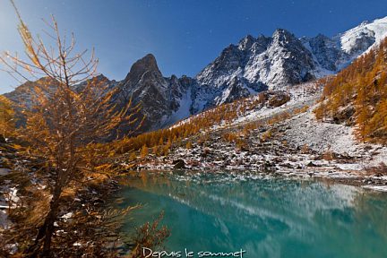 Lac de la Douche sous la pleine lune