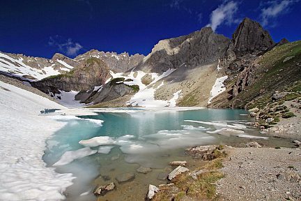 Arrivée au lac des Béraudes