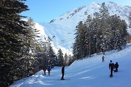 Ski sur la station de Barèges-La Mongie