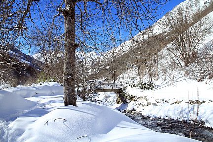 Randonnée dans la neige près de Barèges
