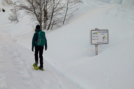 Randonnée en raquettes à neige vers le col du Tourmalet