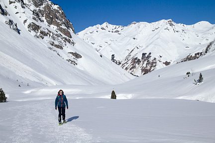 Randonnée en raquettes à neige au dessus de Barèges