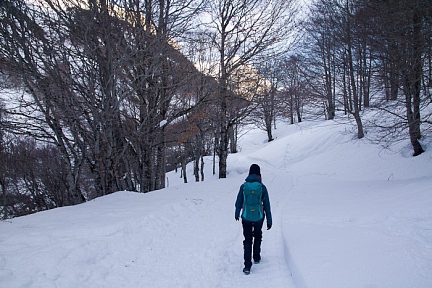 Randonnée dans la neige du cirque de Gavarnie