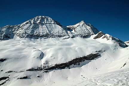 Face nord du pic du Taillon depuis le col de Tentes
