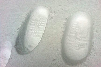 Il a beaucoup neigé avant notre venue, la neige est poudreuse 