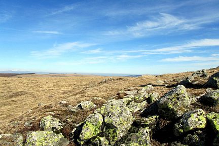 Plateau de l'Aubrac, côté Aveyron, à perte de vue