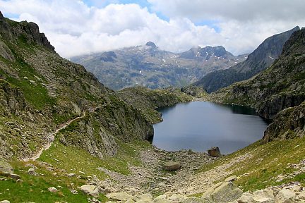 Sentier au dessus du lac Nère