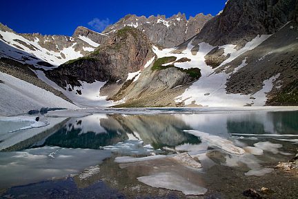 Reflets sur le lac des Béraudes