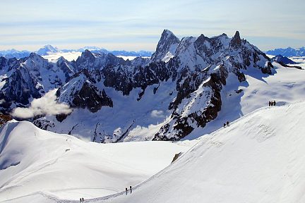 Les Grandes Jorasses depuis l'Aiguille du Midi