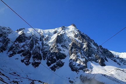 Montée à l'aiguille du Midi par le téléphérique