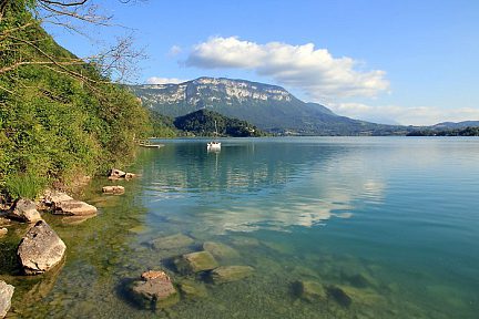 Les eaux vertes du lac d'Aiguebelette