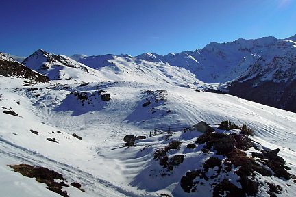 Vue sur les sommets depuis Hautacam, Pyrénées
