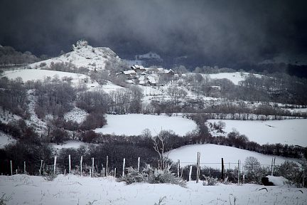 Il a neigé sur l'Aubrac