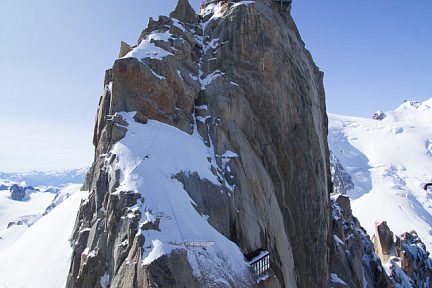 Depuis les passerelles de l'Aiguille du Midi