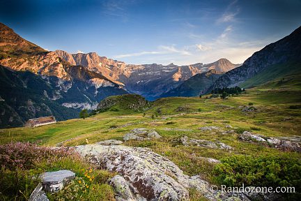 Coucher de soleil sur le cirque de Gavarnie depuis Saugué