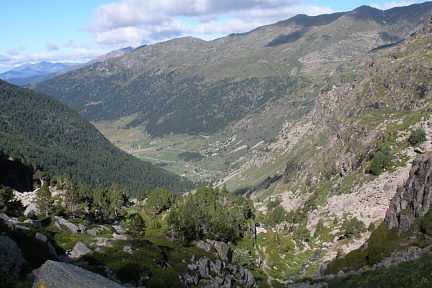 Vall d'Incles vue du mirador de la Pleta de Juclar