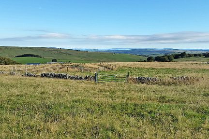 Paysage d'Aubrac lors d'une rando VTT sur le GR65