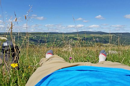 Pause déjeuner et sieste au-dessus de St Chély