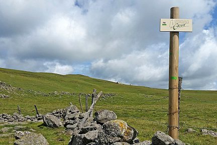 Aubrac au coeur, panneau randonnée