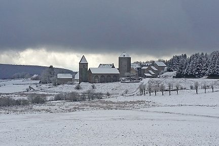 Aubrac sous la neige aujourd'hui