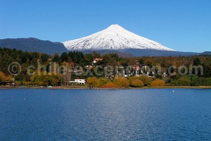 Vue sur le Volcan Villarrica au Chili