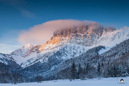 Superbe lumière sur le Grand Veymont