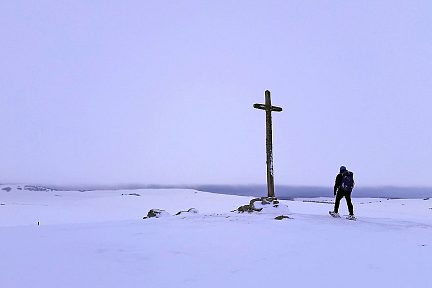 Ciel couvert et flocons en Lozère