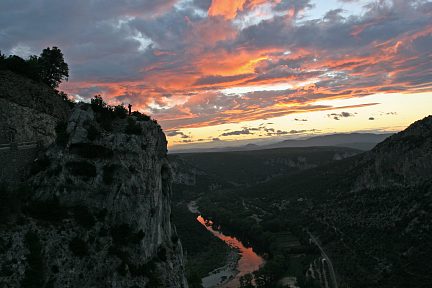 Gorges de l'Ardèche le soir