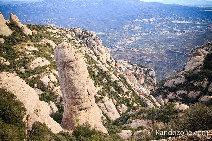 Le Monastère de Montserrat depuis le chemin de rando