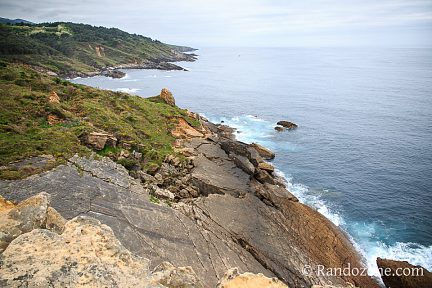Falaises après le phare de Higuer