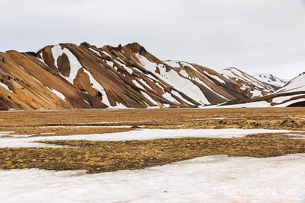 Depuis le camping du Landmannalaugar