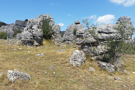 Dans le centre du chaos rocheux 