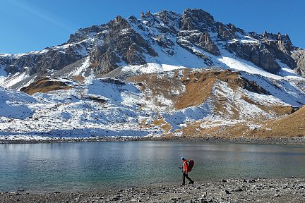 Au bord du lac Merlet inférieur